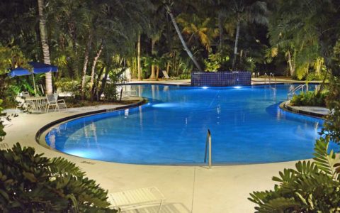 Large Pool at Night